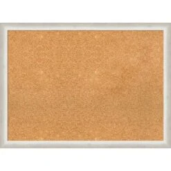 30"x22" Two Tone Wood Frame Cork Board Silver - Amanti Art -Amanti Art GUEST f8da585c 5d72 4621 86e2 c3fd54d511fe