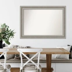 42" X 30" Non-Beveled Parlor Silver Wall Mirror - Amanti Art -Amanti Art GUEST f9d838b4 a6a2 48c4 8b9b bf02cfc726be