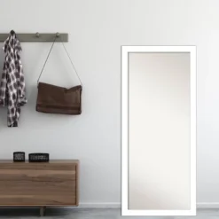 28" X 64" Wedge Framed Full Length Floor/Leaner Mirror White - Amanti Art 10 28" X 64" Wedge Framed Full Length Floor/Leaner Mirror White - Amanti Art -Amanti Art GUEST fa7253f8 d8d1 49d4 9ac2 fc45e82220fd