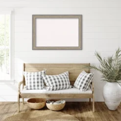 41"x29" Wood Frame White Cork Board Fleur Champagne Silver - Amanti Art: Elegant Bulletin Board, Wall Mounted Presentation Board -Amanti Art GUEST fab23f43 a18b 49b6 9b6c fe18a73a6f39