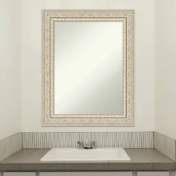24" X 30" Non-Beveled Fair Baroque Wood Bathroom Wall Mirror Cream - Amanti Art 17 24" X 30" Non-Beveled Fair Baroque Wood Bathroom Wall Mirror Cream - Amanti Art -Amanti Art GUEST fb92aa74 fed5 4635 95af b65c80480ac6