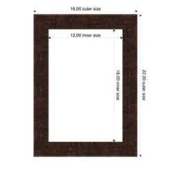 Amanti Art William Mottled Bronze Narrow Framed Dry Erase Magnetic Board -Amanti Art GUEST fc0996cc 313b 416e 8d27 2d14c9318869