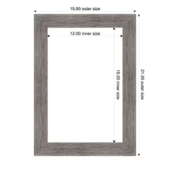 Amanti Art Pinstripe Plank Grey Narrow Framed Dry Erase Magnetic Board -Amanti Art GUEST fd0391af 67a8 4786 a123 e37e8ea82cab