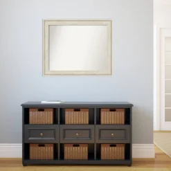 33" X 27" Non-Beveled Regal Birch Cream Bathroom Wall Mirror - Amanti Art: Rectangle, Polystyrene Frame, Wall Mounted -Amanti Art GUEST fe61916b 343f 4128 a9c8 9b1ac40c004c