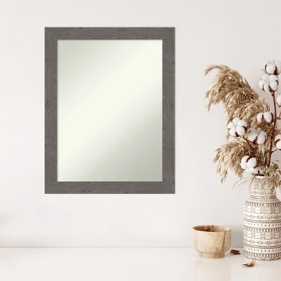 22" X 28" Non-Beveled Rustic Plank Gray Narrow Wall Mirror - Amanti Art 6 22" X 28" Non-Beveled Rustic Plank Gray Narrow Wall Mirror - Amanti Art - Image 4