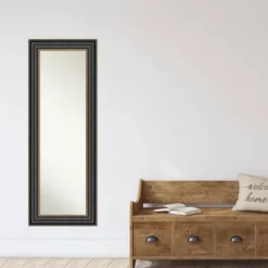Thomas Bronze Framed Full Length On The Door Mirror Black - Amanti Art -Amanti Art GUEST ff3e0982 1efc 4327 b12d 215b625c7c22